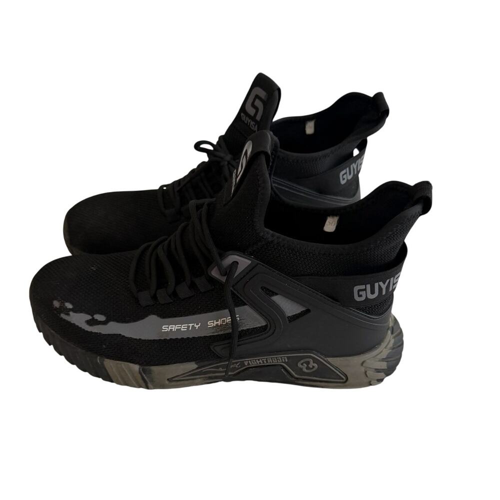 Guyisa Safety Shoe Men's Size 50 (Asian)/US 10  Black Lace Up High Top XC